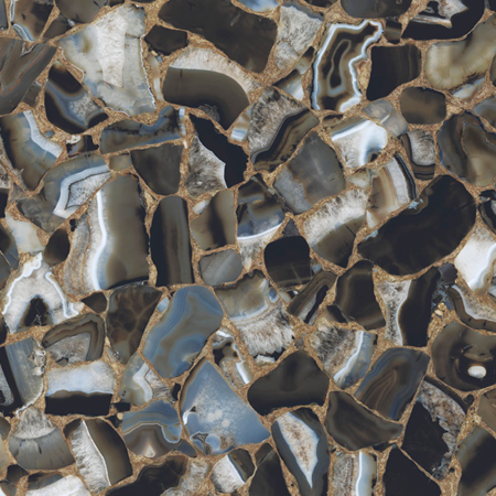 Agata Black 60" x 120" Bright Porcelain Tile