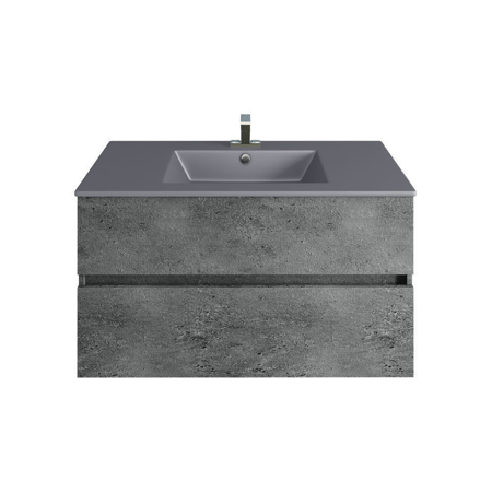 Concrete Gray Granite 32" Wall Hang Bathroom Vanity