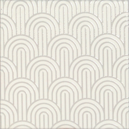 Elegance White Swing 6" x 6" Glossy Porcelain Tile