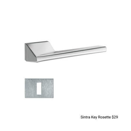 Sintra Designer Interior Door Handle Chrome Key Rosette