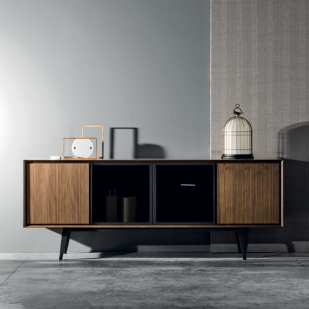 Moscova Wood 73" x 21" 3 Door Sideboard, 27" High