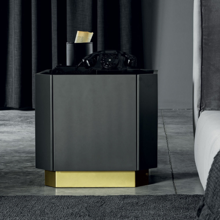 Lingotto 21" x 21" Bedside Table, 20" High