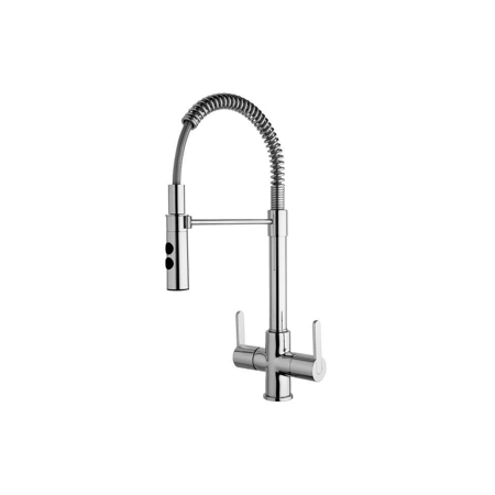 Kitchen Faucet With Spout Rotates  Chrome