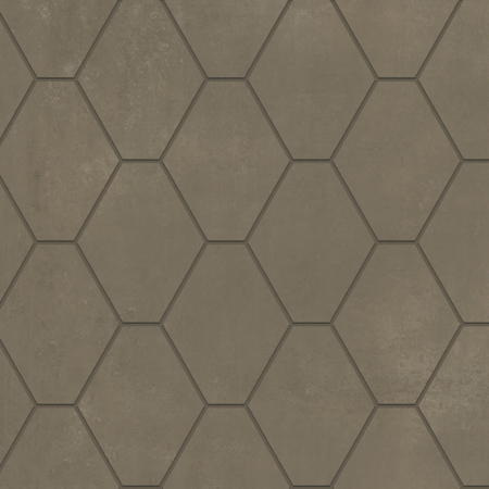 Metallique Brune Hexa 12" x 12" Mosaic