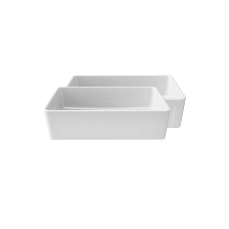 LaToscana 36" Reversible Fireclay Sink in white