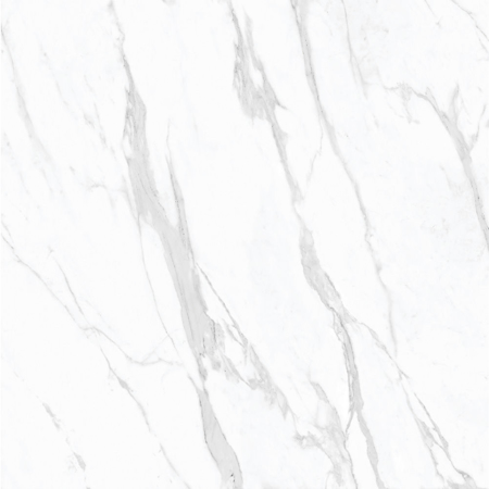 Carrara Statuario 48'' x 48'' Glossy White Porcelain Tile