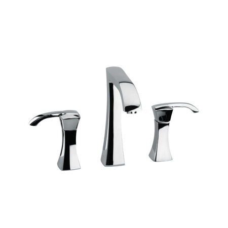 Vellamo widespread lavatory faucet with lever handles Chrome