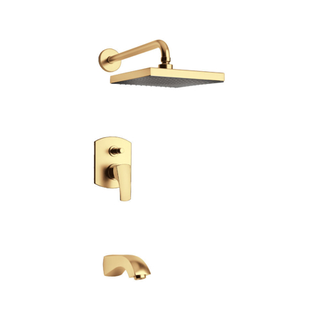 Vellamo  Thermostatic Shower With 3/4" Ceramic Disc Valve in Matt Gold