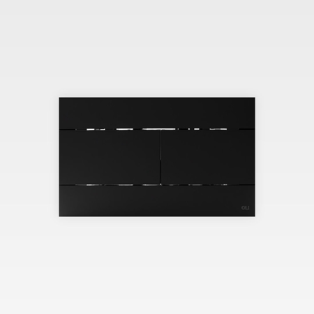 Slim Black Soft-Touch Flush Plate