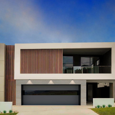 Contemporary Garage Door Titan Grey 16' x 8'