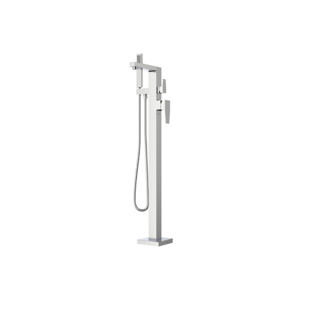 Quadro Floor Mounted Tub Filler Chrome