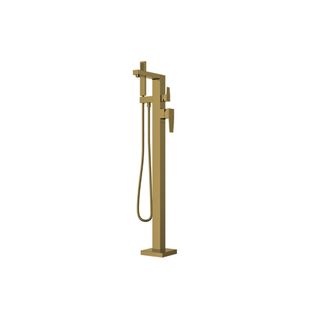 Quadro Floor Mounted Tub Filler Matt Gold