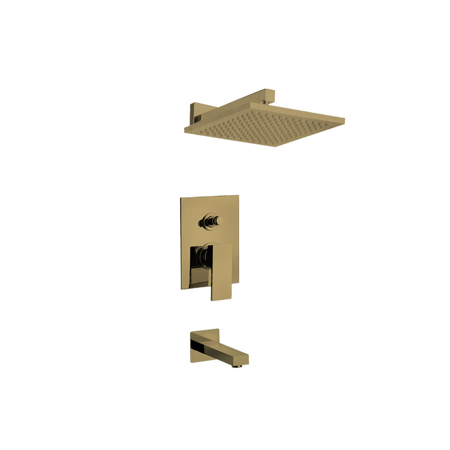 Doris Thermostatic Shower With 3/4" Ceramic Disc Valve in Matt Gold