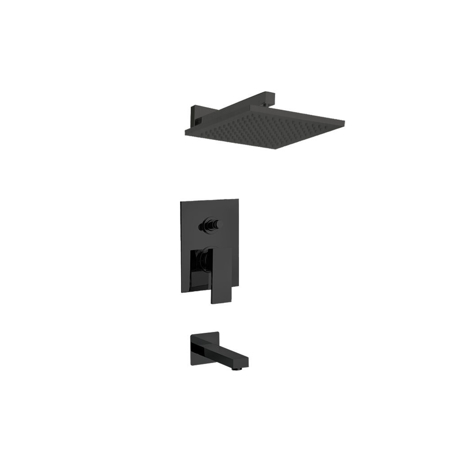 Doris Thermostatic Shower With 3/4" Ceramic Disc Valve in Matt Black PVD