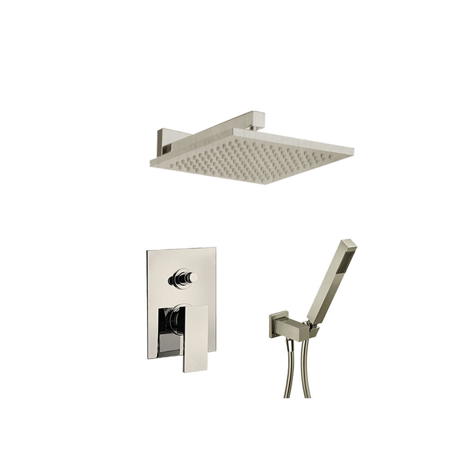 Doris Thermostatic Shower With (3) 3/4" Ceramic Disc Volume Control,shower head, Slide Bar and 3 Body Jets in Brushed Gold