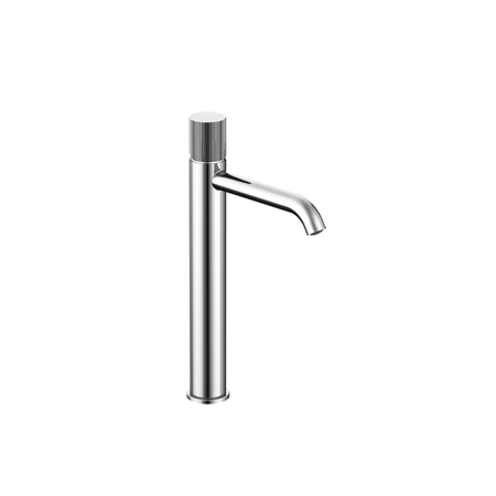 Lara single lever handle faucet for vessels Brushed Nickel