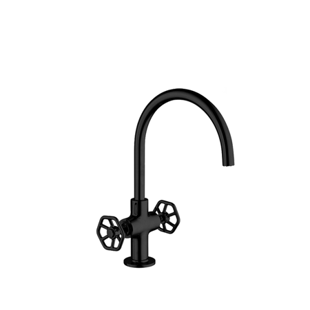 Veles  single hole lavatory faucet Matt Black PVD