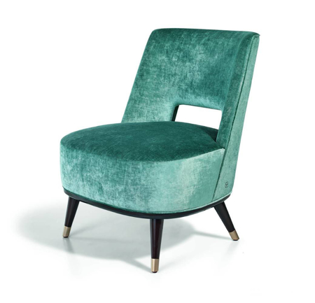 Liam Armchair, External Backrest Upholstery Fabric