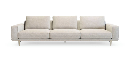 Milton MI01 Sofa 3 Seaters Feet Polished Champagne