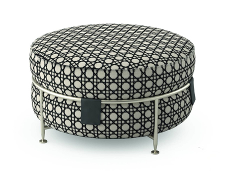 Amaretto Low Pouf Frame in Matt Champagne COM