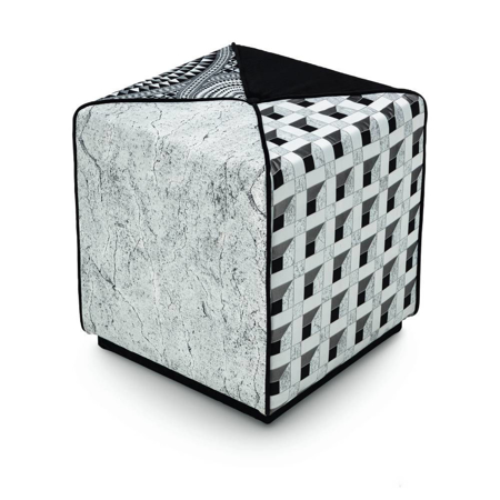 Chamaleon Square Pouf Plinth Leather Basic