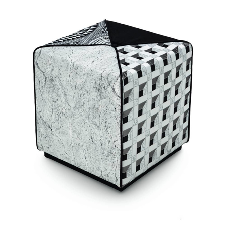 Chamaleon Square Pouf Side 2 Leather Basic