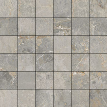 Dstone Ash Lekue 5x5 11.71" x 11.71" Natural Mosaico Porcelain Tile