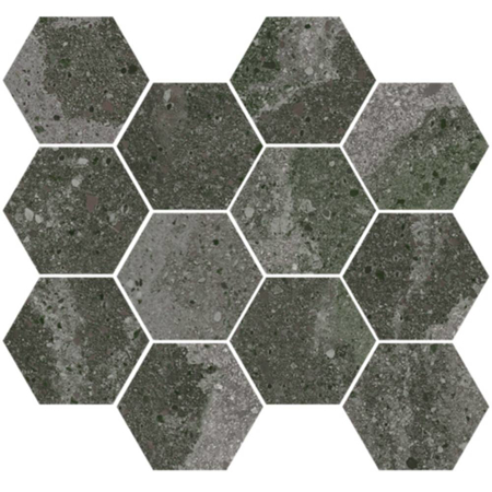 Lithops Hopi Stamp Nat. Mosaico Hexagonal 11,02”x11,81” Porcelain TIle