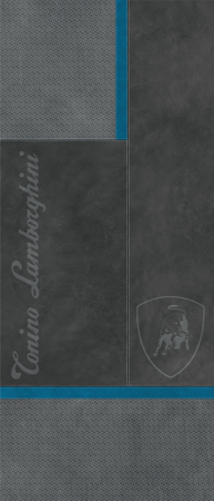 Korium Anthracite Blue Square Logo 48"x110" Porcelain Tile