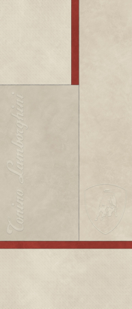 Korium Beige Red Square Logo 48"x110"Porcelain Tile