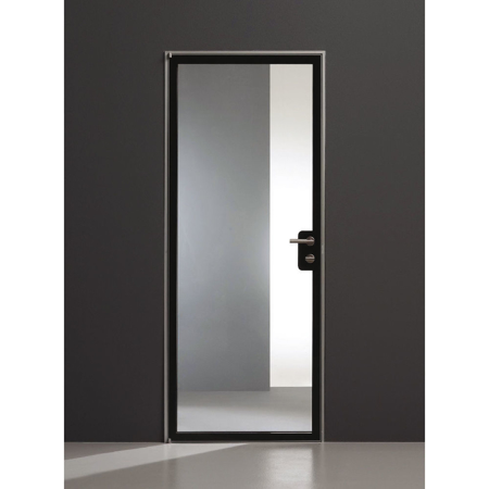 Contemporary Italian Interior Door Planus Cinque Glass