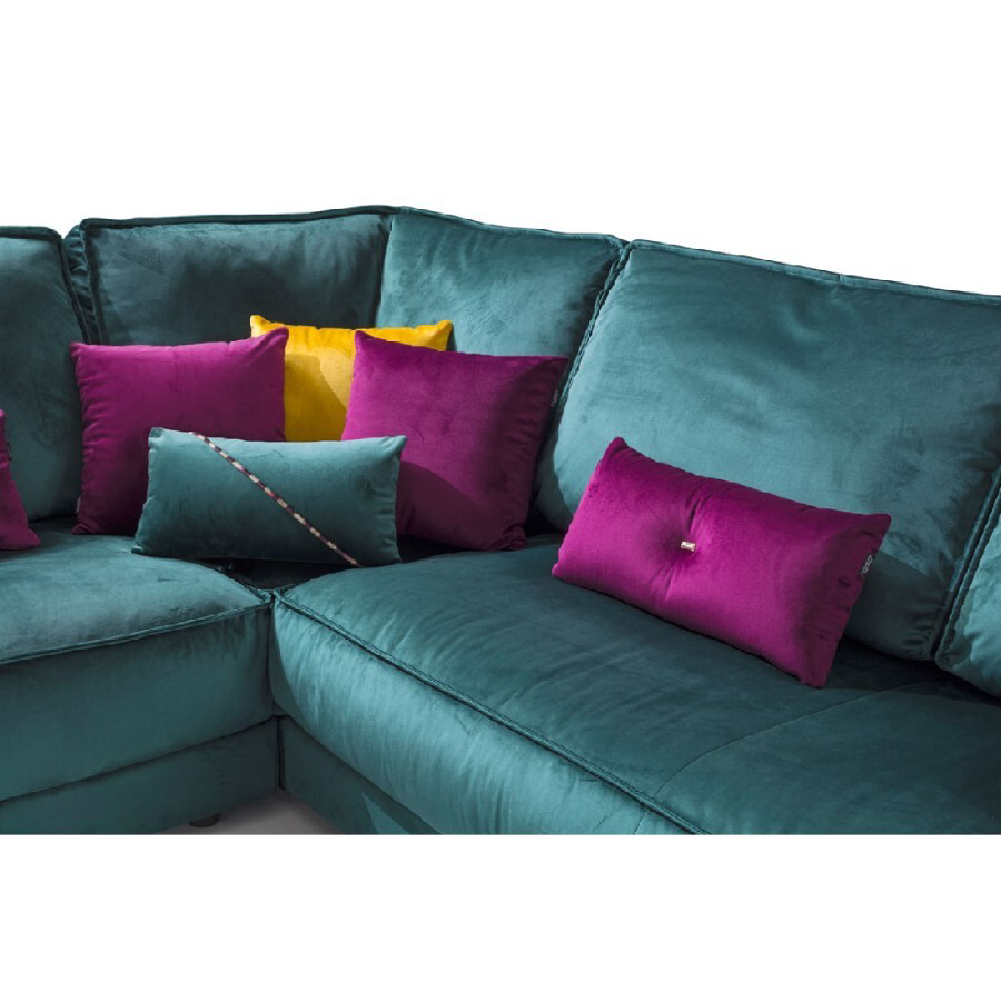 Nona Three Seat Green Sofa - | HINTEX | Home Interior