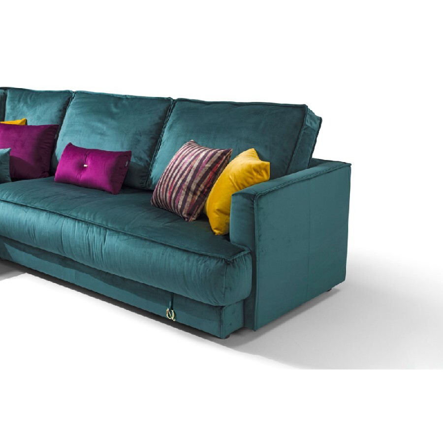Nona Three Seat Green Sofa - | HINTEX | Home Interior