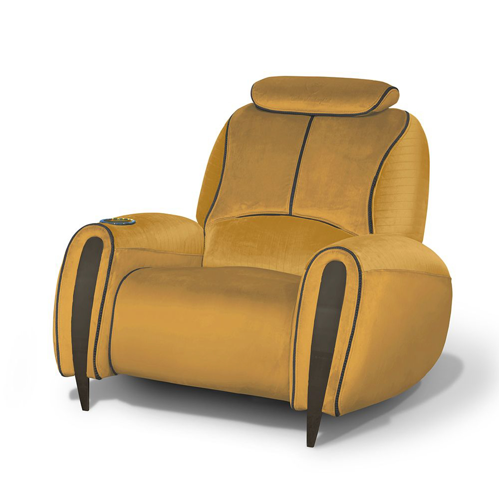 Yas/B Home Cinema Armchair Yellow - | HINTEX | Home Interior