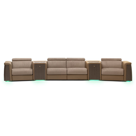 Park Avenue Home Cinema Sofa Stoccarda col.627 Fango