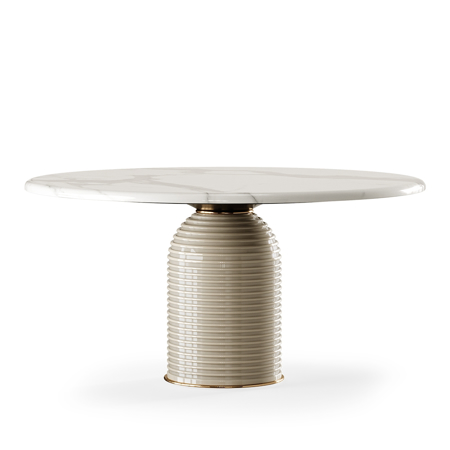 Gorden Dining Table, Top: Carrara Marble
