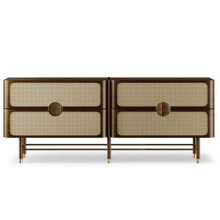 Cole Sideboard, Glossy Walnut Wood