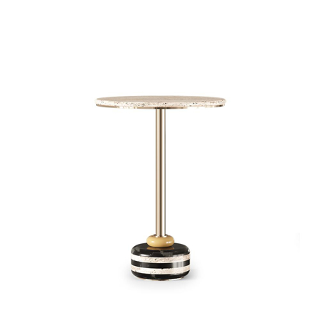 Wegner Bar Table, Top: Travertino Marble