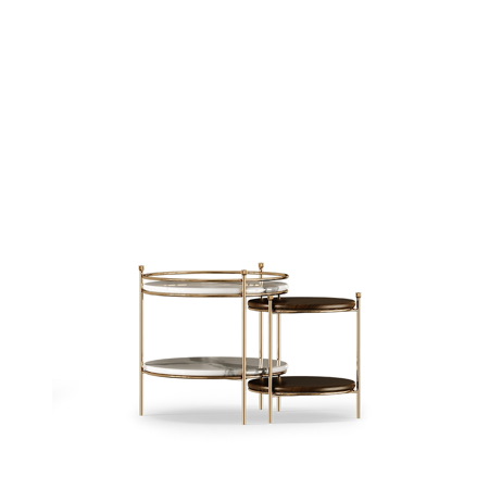 Erni Side Table Big, Top: Matte Walnut Wood
