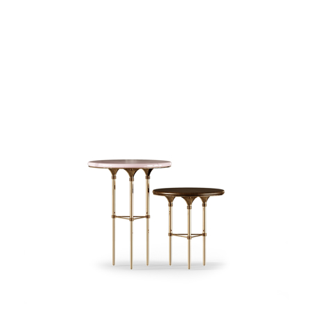 Eva Side Table Big, Top: Carrara Marble