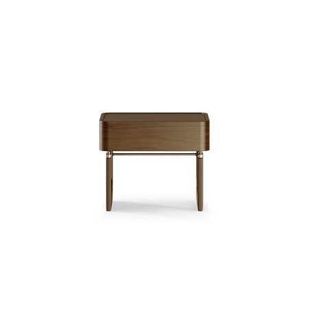 Williams Nightstand, Glossy Walnut Wood