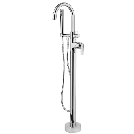 Vitrina Single Handle Floor Mount Tub Filler Trim With Hand Shower