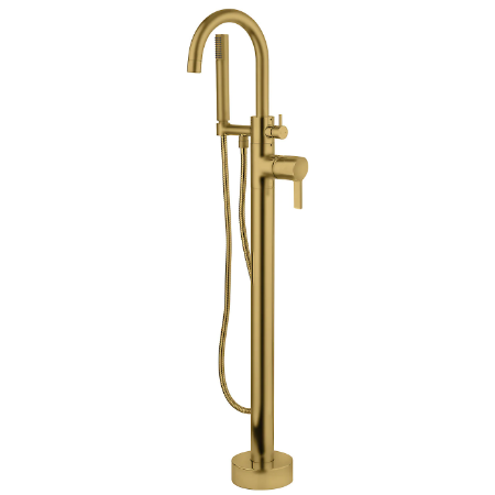 Brera Single Handle Floor Mount Tub Filler With Hand Shower Trim Only
