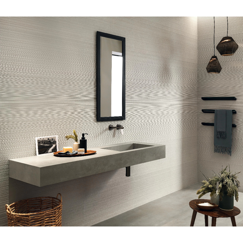 3D Wall Carve Chisel Pearl Matt Rectified 16