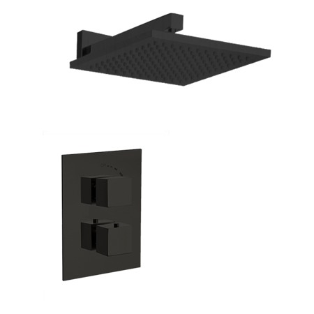 Quadro Thermostatic Shower Matt Black