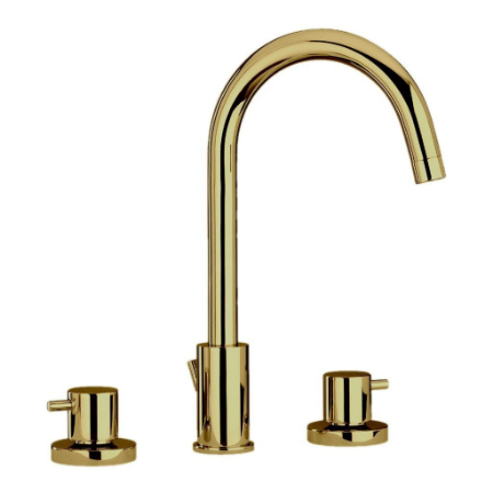 Elba Widespread Lavatory Faucet Matt Gold