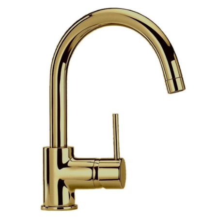 Elba Single Handle Lavatory Faucet Matt Gold