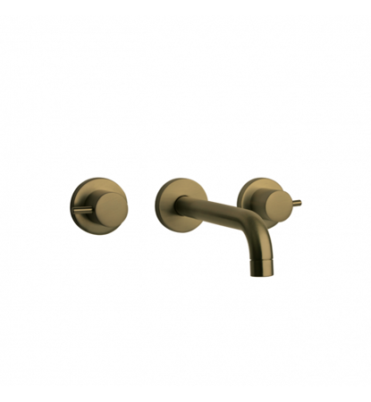 Elba Wall Mount Lavatory Faucet Matt Gold