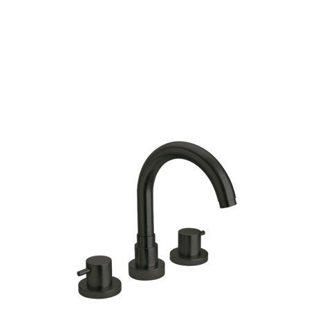 Elba Roman Tub With Lever Handle Matt Black