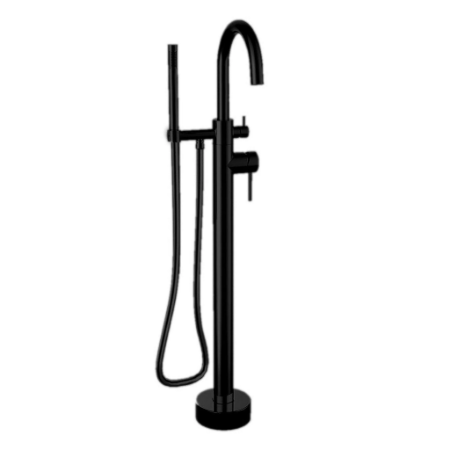 Elba Floor Mounted Tub Filler Matt Black